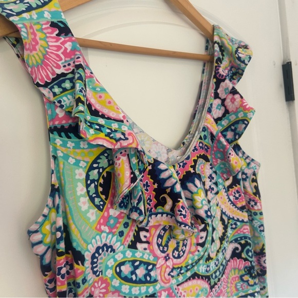 Crown and Ivy Women's Sleeveless Navy Paisley Dress Size L NWT - Picture 2 of 6